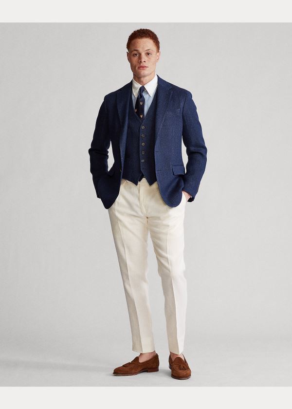 Ralph Lauren Soft Herringbone Sportovní Coat Tmavě Blankyt Blankyt | 3wQnVwTN