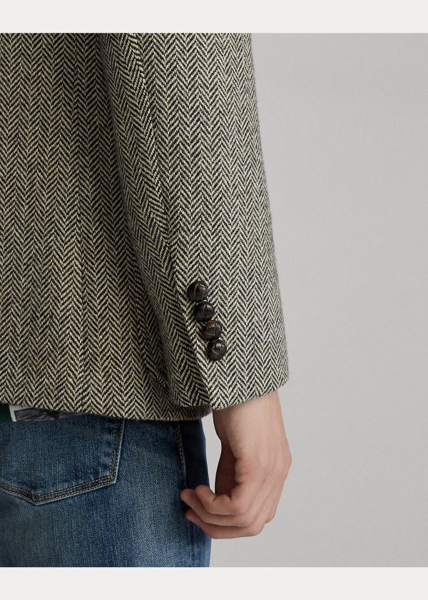 Ralph Lauren Soft Herringbone Sportovní Coat Černé Krém | qB0WHtFQ