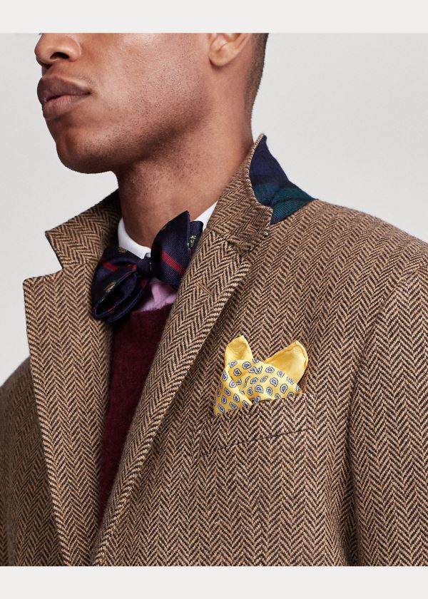 Ralph Lauren Soft Herringbone Sportovní Coat Hnědé | uZxdousl