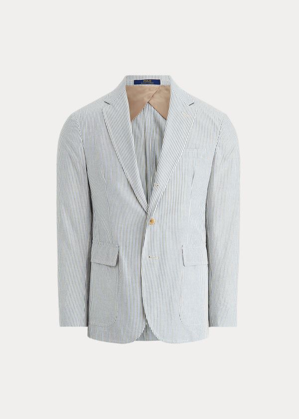 Ralph Lauren Soft Seersucker Suit Jacket Blankyt Krém | DswjnSB7