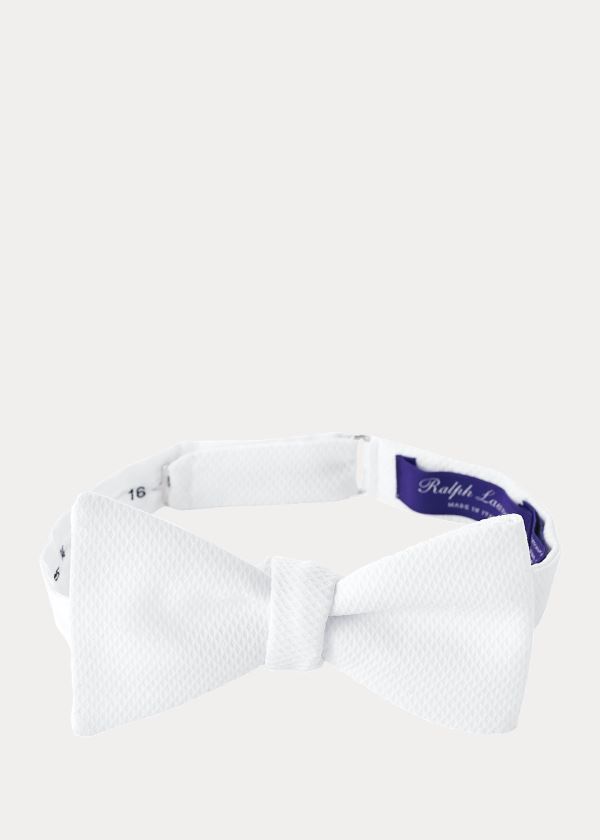 Ralph Lauren Solid Bavlněné PiquÃ© Bow Tie Bílé | 4ejMCm0o