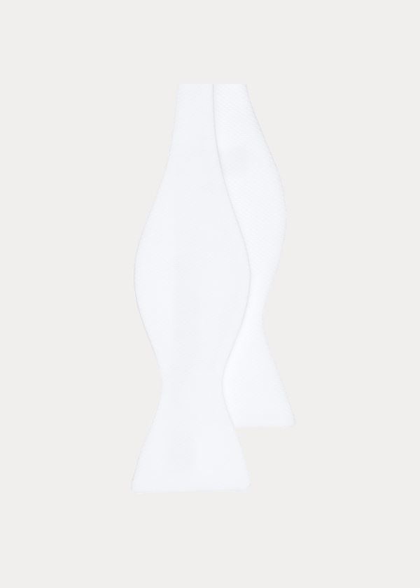 Ralph Lauren Solid Bavlněné PiquÃ© Bow Tie Bílé | 4ejMCm0o