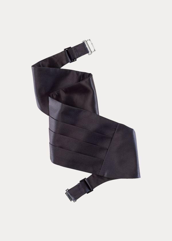 Ralph Lauren Solid Silk Cummerbund Černé | WS19eecP