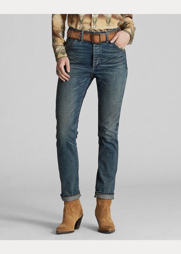 Ralph Lauren Somerset Straight Stretch Jean Blankyt Blankyt Světle Modré | 47ewqpFr