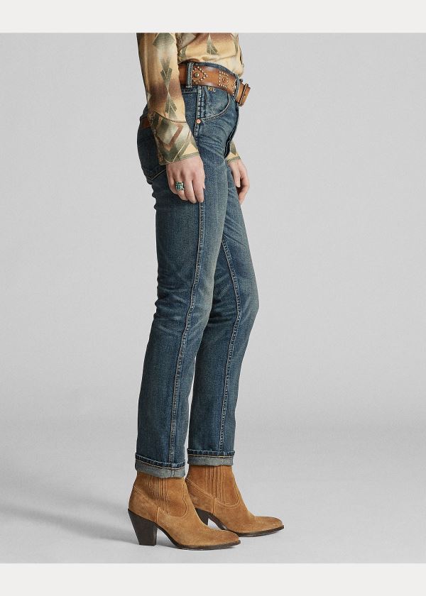 Ralph Lauren Somerset Straight Stretch Jean Blankyt Blankyt Světle Modré | 47ewqpFr