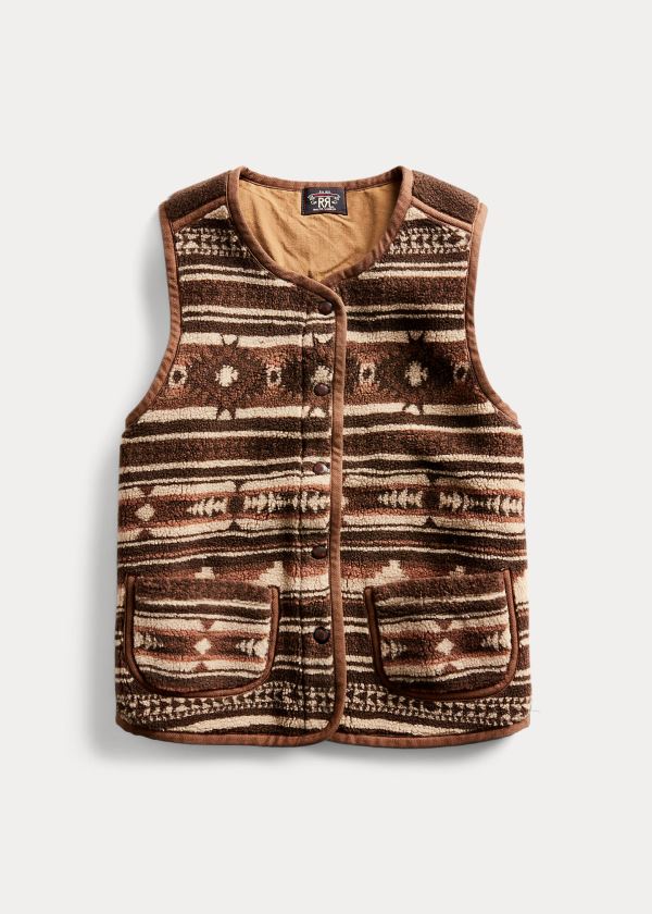 Ralph Lauren Southwestern Fleece Vest Černé Viacfarebný | R5Axbj2p