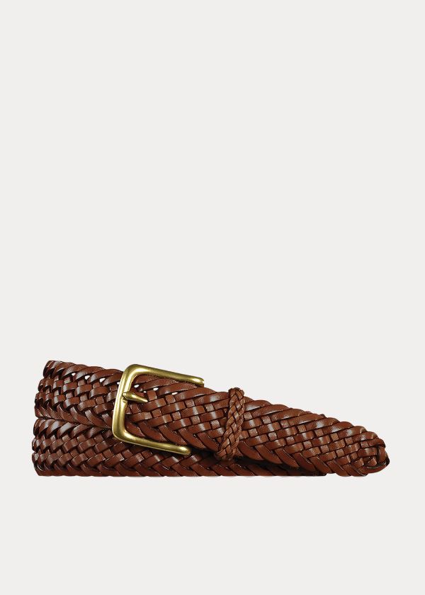Ralph Lauren Sportsman Braided Belt Tmavě Hnědé | 8ex8u3iQ