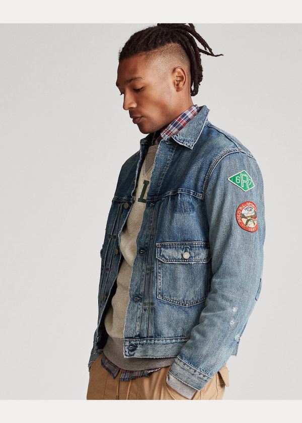 Ralph Lauren Sportsman Trucker Jacket Blankyt Blankyt Světle Modré | O1l1oQXd