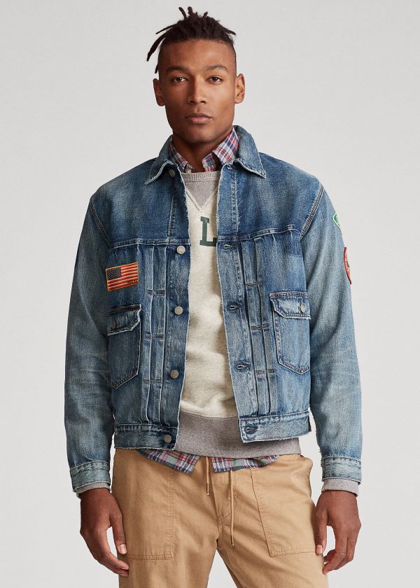 Ralph Lauren Sportsman Trucker Jacket Blankyt Blankyt Světle Modré | O1l1oQXd