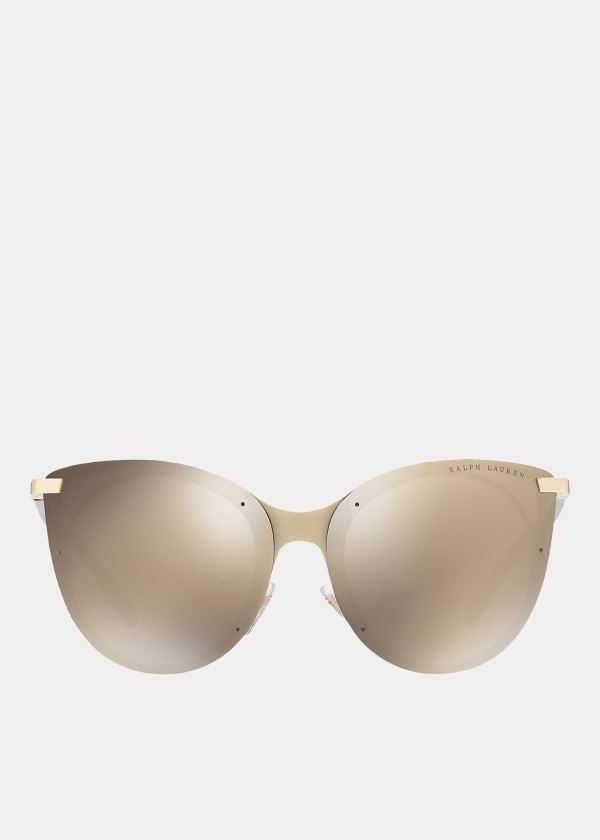 Ralph Lauren Square-Bridge Sunglasses Zlaté | Yl7q4GJh