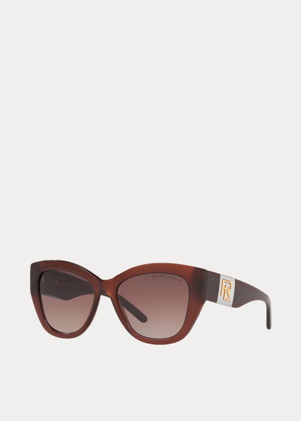 Ralph Lauren Square-Shaped Sunglasses Hnědé | G9hz2aLE