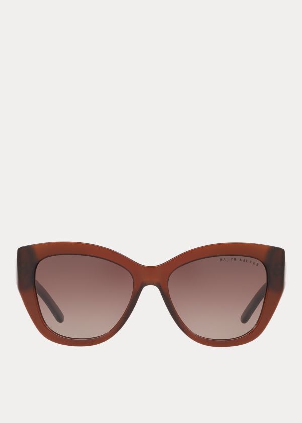 Ralph Lauren Square-Shaped Sunglasses Hnědé | G9hz2aLE