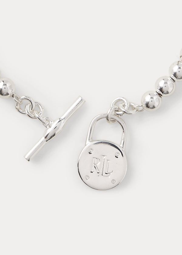 Ralph Lauren Sterling Silver Logo Bracelet Stříbrné | 54PY92VM