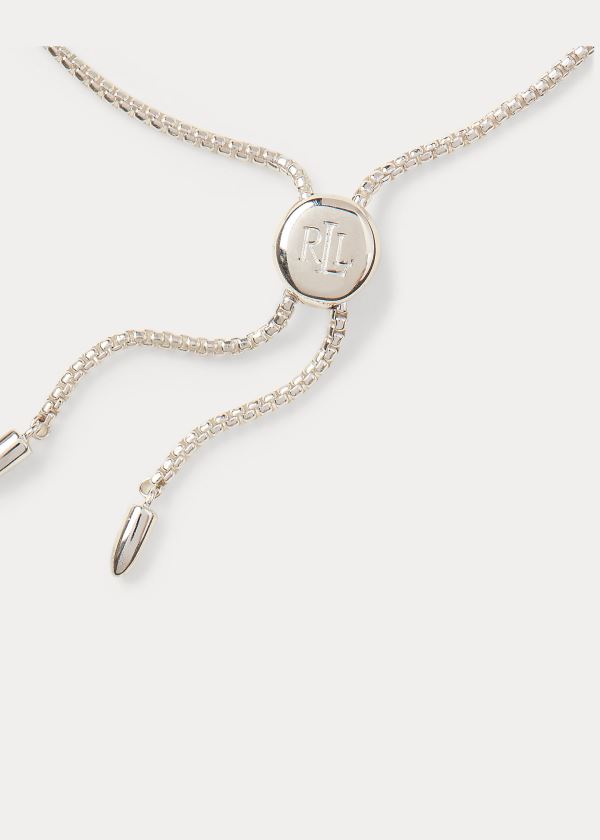 Ralph Lauren Sterling Silver Logo Bracelet Stříbrné | 5YuouZzM