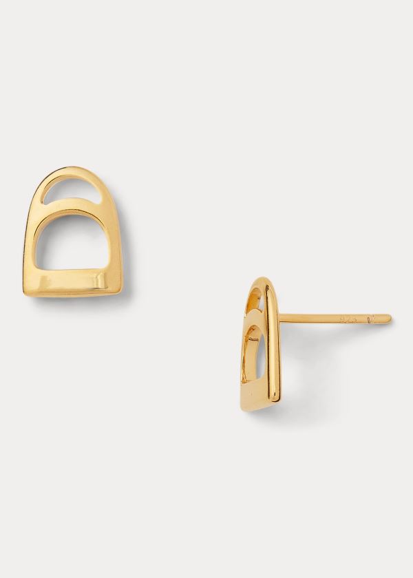 Ralph Lauren Sterling Silver Stirrup Studs Zlaté | bDwAGEqj