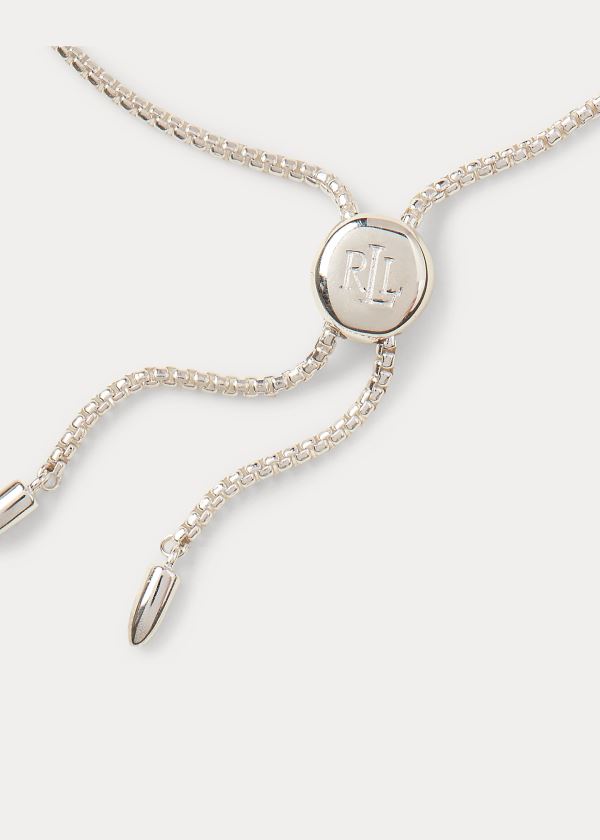Ralph Lauren Stirrup Slider Bracelet Stříbrné | YNRRLN2A