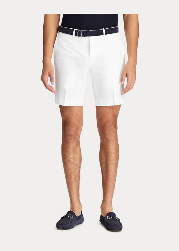 Ralph Lauren Straight Fit Chino Krátké Bílé | s5FtgLJp