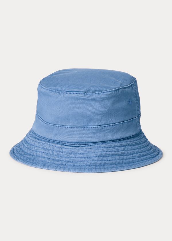 Ralph Lauren Stretch-Bavlněné Bucket Hat Královská Modrá Blankyt | o84luVcx