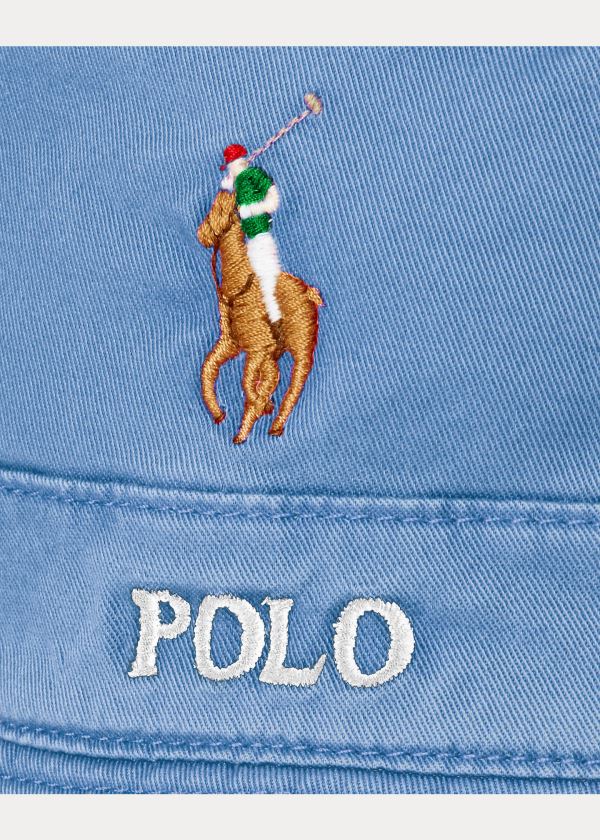 Ralph Lauren Stretch-Bavlněné Bucket Hat Královská Modrá Blankyt | o84luVcx