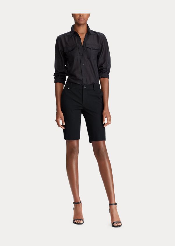 Ralph Lauren Stretch Bavlněné Krátké Černé | 95AEmzLw