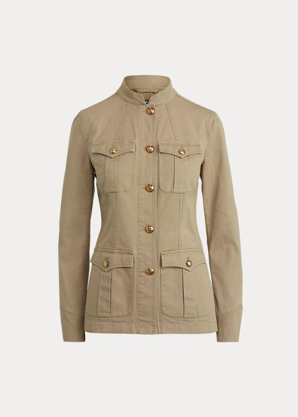 Ralph Lauren Stretch-Bavlněné Platene Jacket Olivy Zelené | 1Qgsr2Ai
