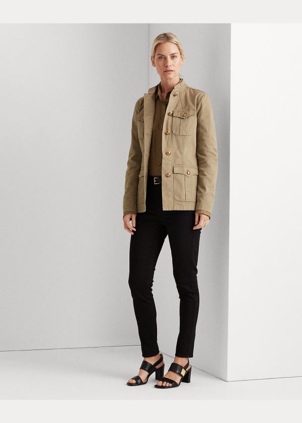 Ralph Lauren Stretch-Bavlněné Platene Jacket Olivy Zelené | 1Qgsr2Ai