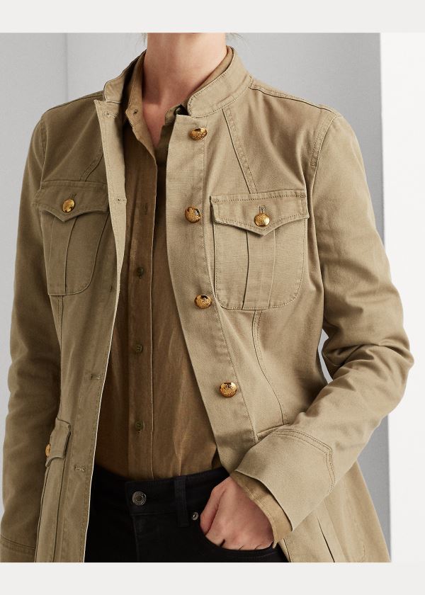 Ralph Lauren Stretch-Bavlněné Platene Jacket Olivy Zelené | 1Qgsr2Ai