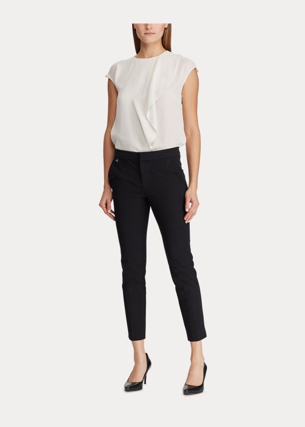Ralph Lauren Stretch Bavlněné Skinny Pant Černé | UeQh6rft