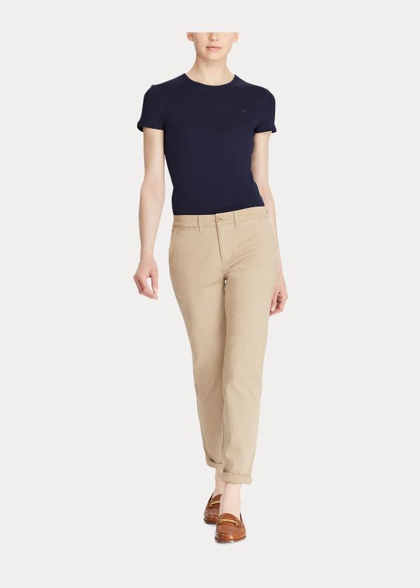 Ralph Lauren Stretch Bavlněné Skinny Pant Hnědé | ll7IoPa7