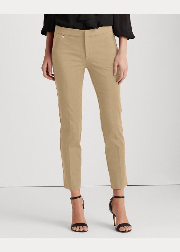 Ralph Lauren Stretch Bavlněné Skinny Pant Hnědé | zsm6w52h