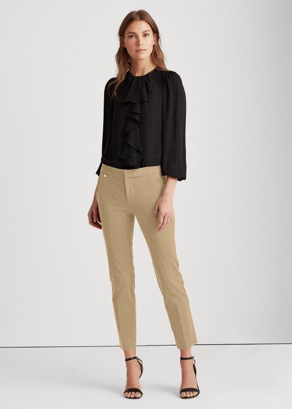 Ralph Lauren Stretch Bavlněné Skinny Pant Hnědé | zsm6w52h