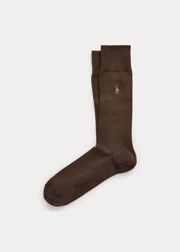 Ralph Lauren Stretch-Bavlněné Trouser Socks Hnědé | k26H6Ct4