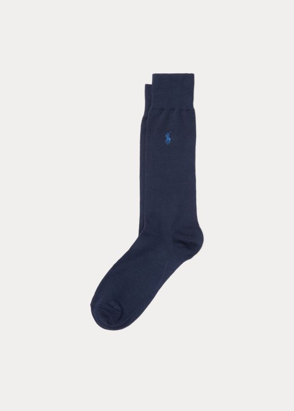 Ralph Lauren Stretch-Bavlněné Trouser Socks Tmavě Blankyt | tzRchHuU