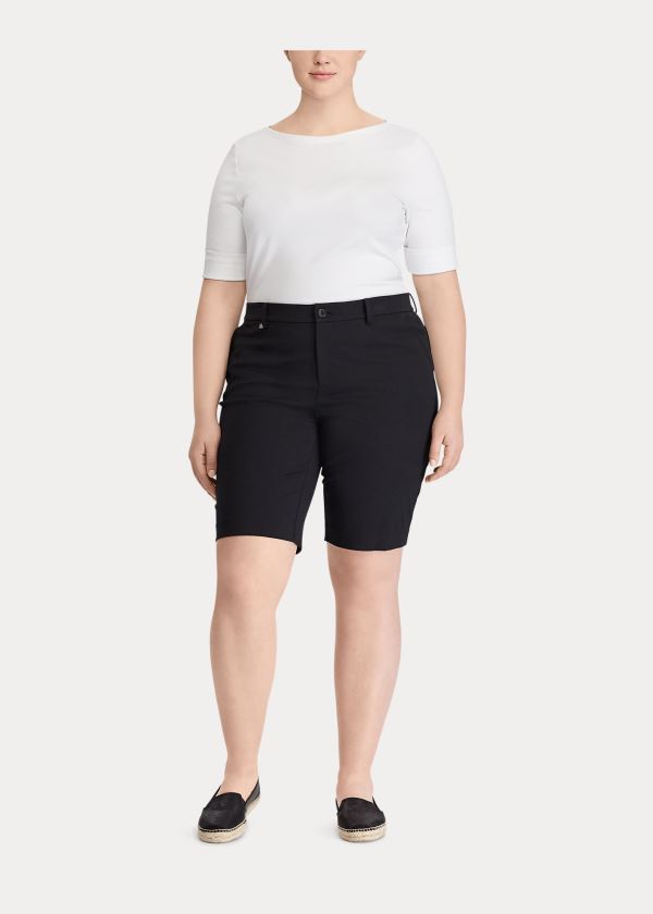 Ralph Lauren Stretch Bavlněné Twill Krátké Černé | LiTFiI6b