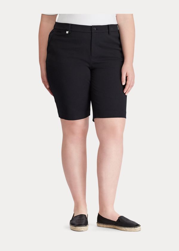 Ralph Lauren Stretch Bavlněné Twill Krátké Černé | LiTFiI6b