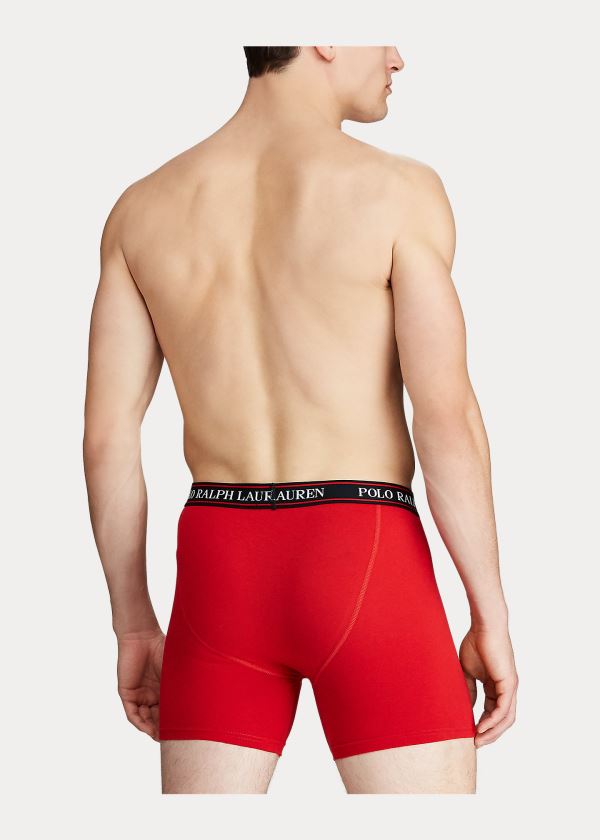 Ralph Lauren Stretch Boxerské Brief 3-Pack Tmavě Šedé | 2XZ72Nf4
