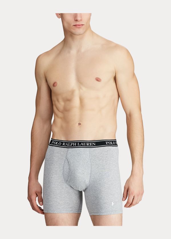 Ralph Lauren Stretch Boxerské Brief 3-Pack Černé | TKJpXlLR