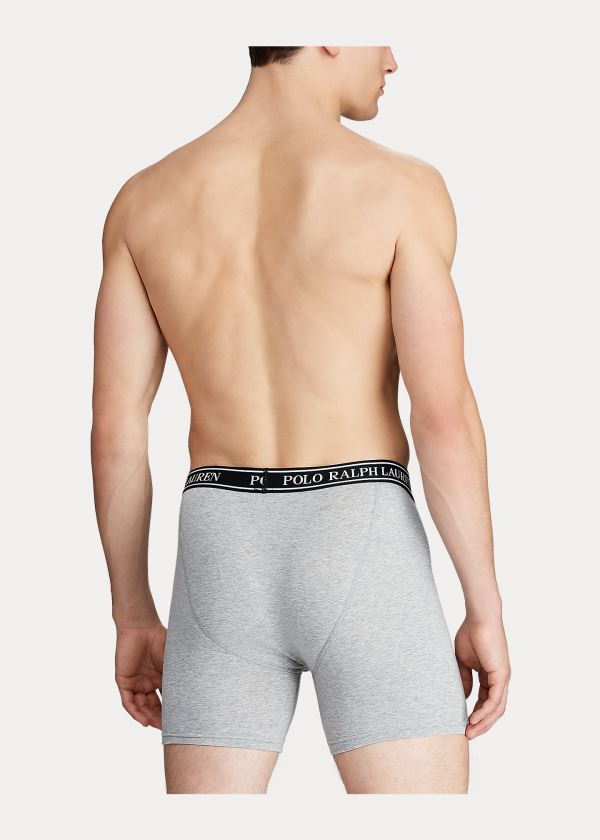 Ralph Lauren Stretch Boxerské Brief 3-Pack Černé | TKJpXlLR