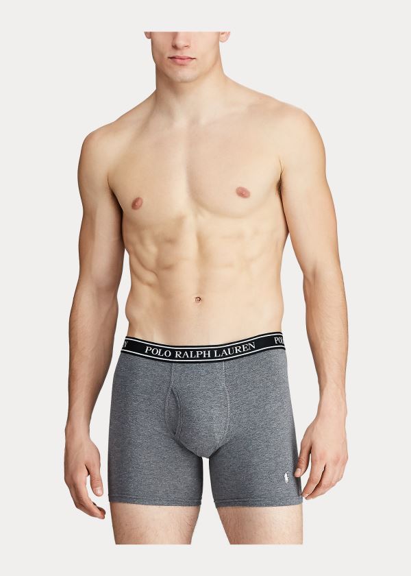 Ralph Lauren Stretch Boxerské Brief 3-Pack Černé | TKJpXlLR