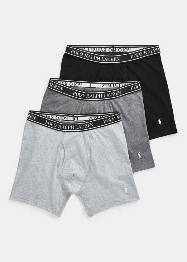 Ralph Lauren Stretch Boxerské Brief 3-Pack Černé | TKJpXlLR