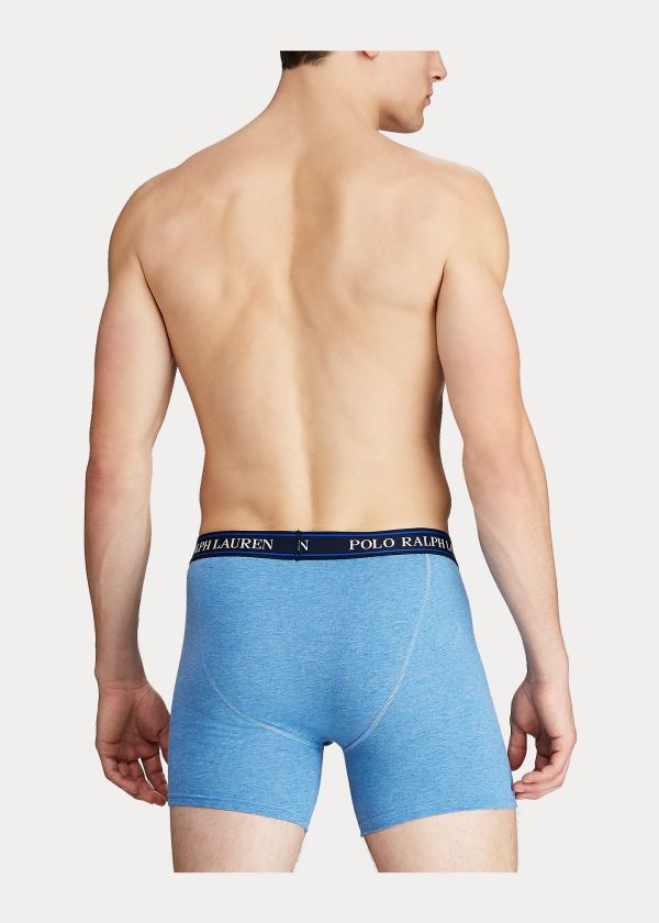 Ralph Lauren Stretch Boxerské Brief 3-Pack Královská Modrá Blankyt | bjShgCbI