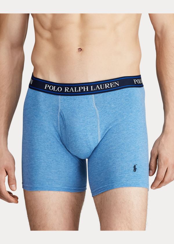 Ralph Lauren Stretch Boxerské Brief 3-Pack Královská Modrá Blankyt | bjShgCbI