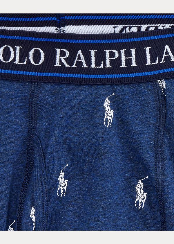 Ralph Lauren Stretch Boxerské Brief 3-Pack Královská Modrá Blankyt | bjShgCbI