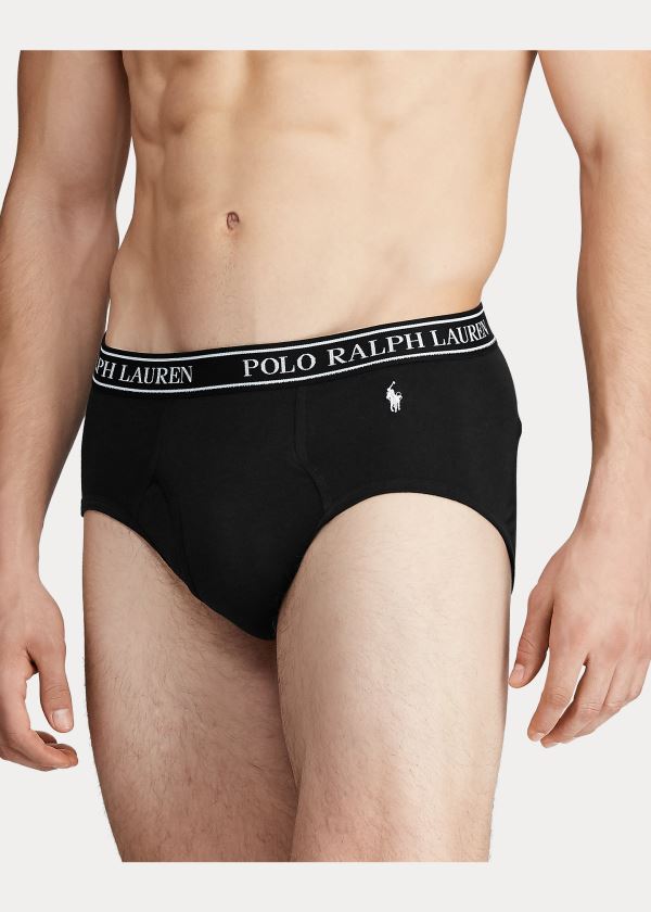 Ralph Lauren Stretch Brief 4-Pack Černé | mYkVnwWh