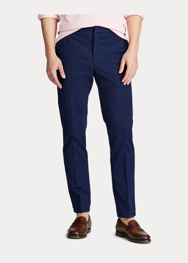 Ralph Lauren Stretch Chino Suit Trouser Světle Tmavě Blankyt | LLBpzBha