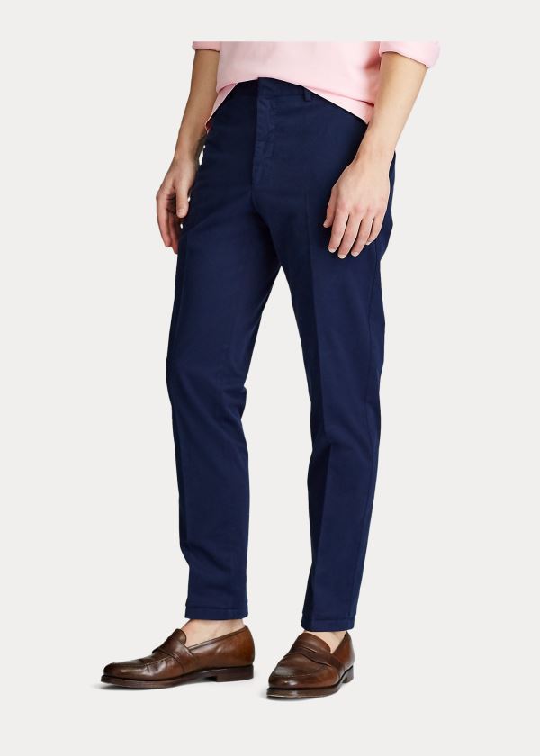 Ralph Lauren Stretch Chino Suit Trouser Světle Tmavě Blankyt | LLBpzBha