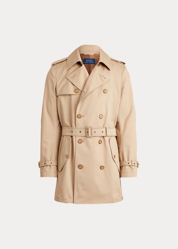 Ralph Lauren Stretch Chino Trench Coat Hnědé | 4p6FDcfJ