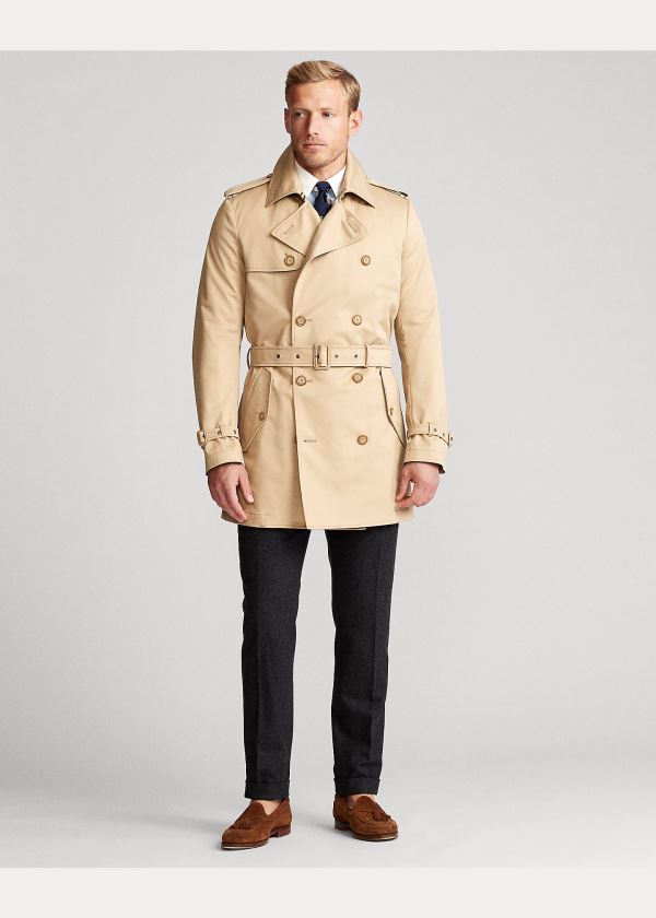 Ralph Lauren Stretch Chino Trench Coat Hnědé | 4p6FDcfJ