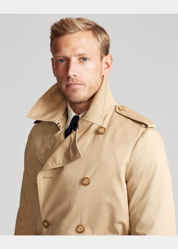 Ralph Lauren Stretch Chino Trench Coat Hnědé | 4p6FDcfJ