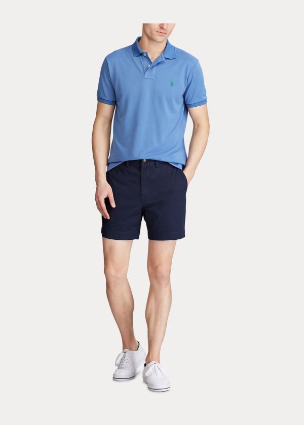 Ralph Lauren Stretch Classic Fit Krátké Tmavě Blankyt | HMU6w8y6